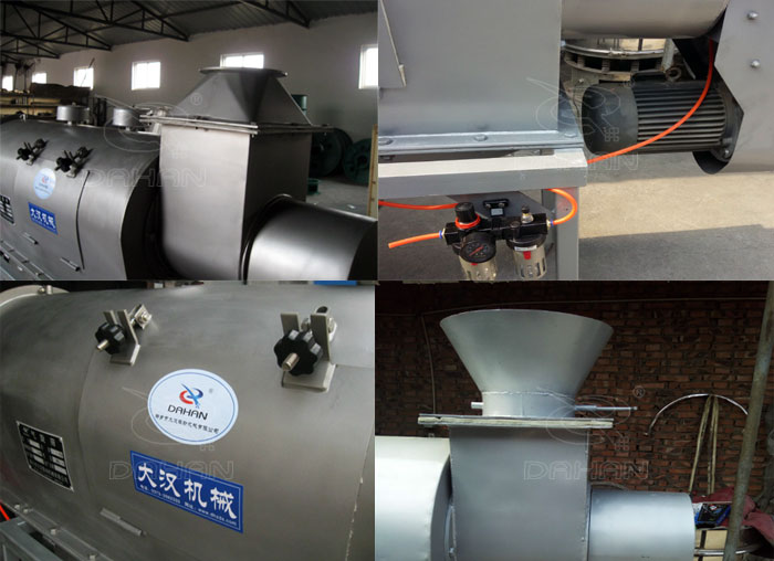 氣旋篩:電機(jī),進(jìn)料口,氣壓裝置等特寫圖片